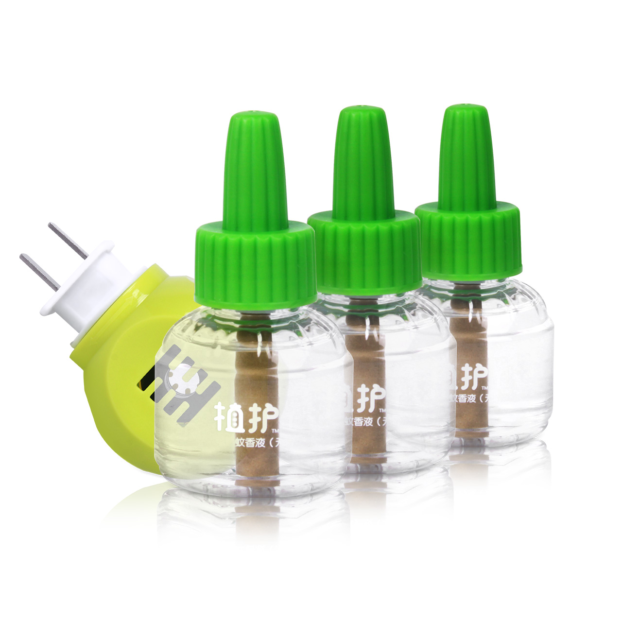 植护电热蚊香液3瓶套装送1加热器宝宝驱蚊液孕妇婴儿童无味灭蚊器