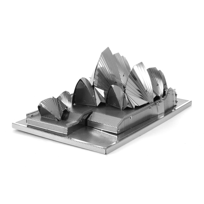 爱拼 全金属DIY拼装模型3D纳米立体拼图建筑 悉尼歌剧院