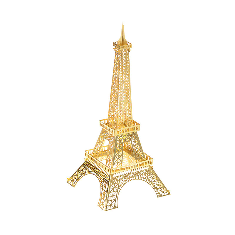 爱拼 全金属DIY拼装模型3D纳米立体拼图 巴黎埃菲尔铁塔 黄铜版