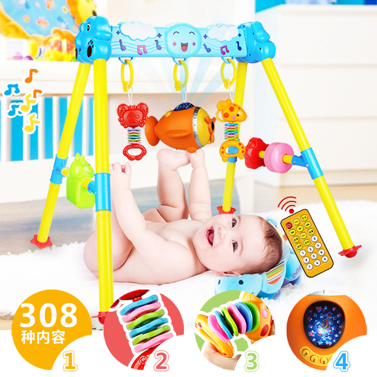 新生婴儿玩具0-3岁 婴儿早教 宝宝健身架器 音乐投影遥控故事机