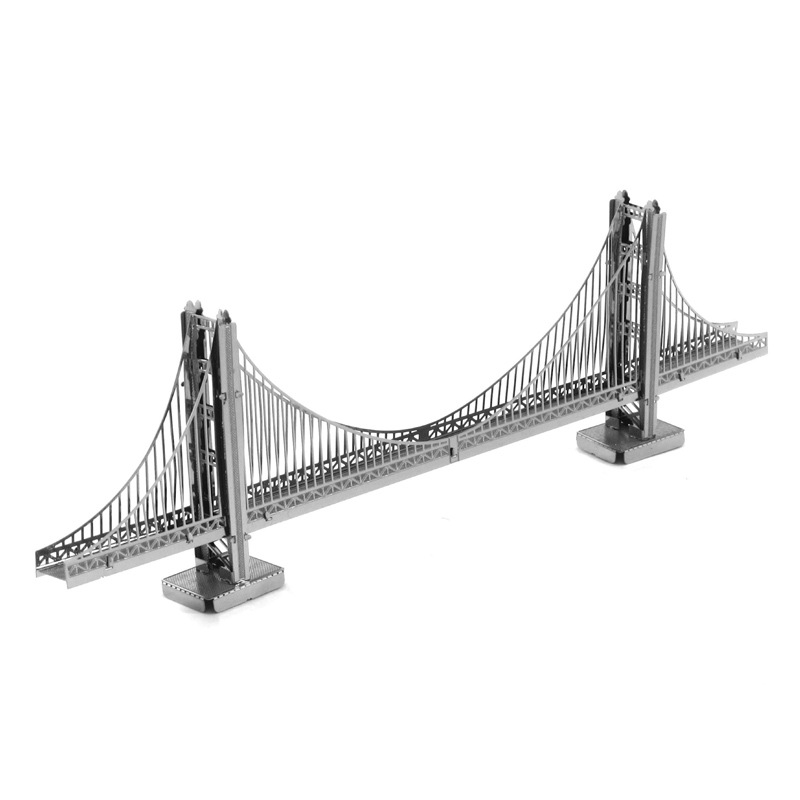 爱拼 全金属DIY拼装模型3D纳米立体拼图 金门大桥