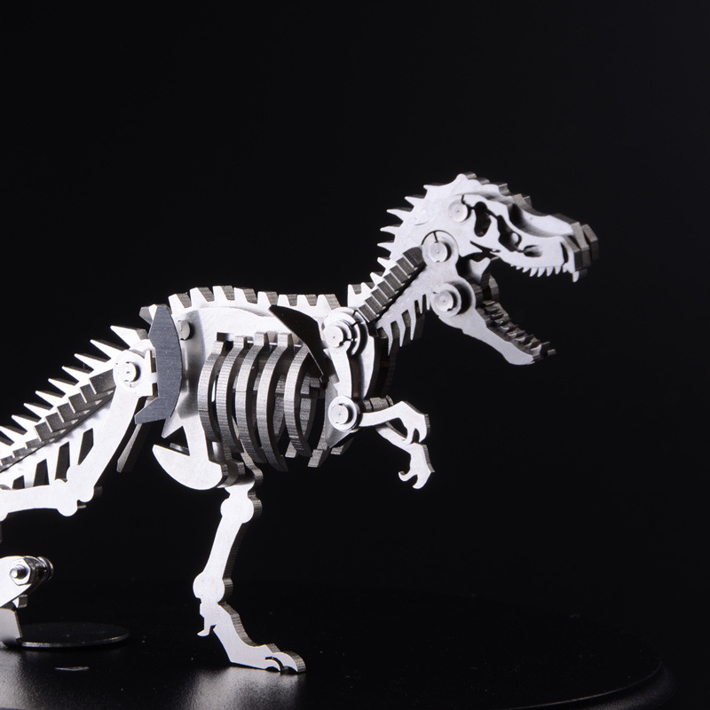 钢魔兽 不锈钢全金属模型 可拆卸拼装 侏罗纪公园恐龙 霸王龙