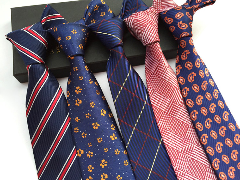 厂家现货供应百款网销爆款8cm佩斯利腰花花型涤纶领带 男士领带