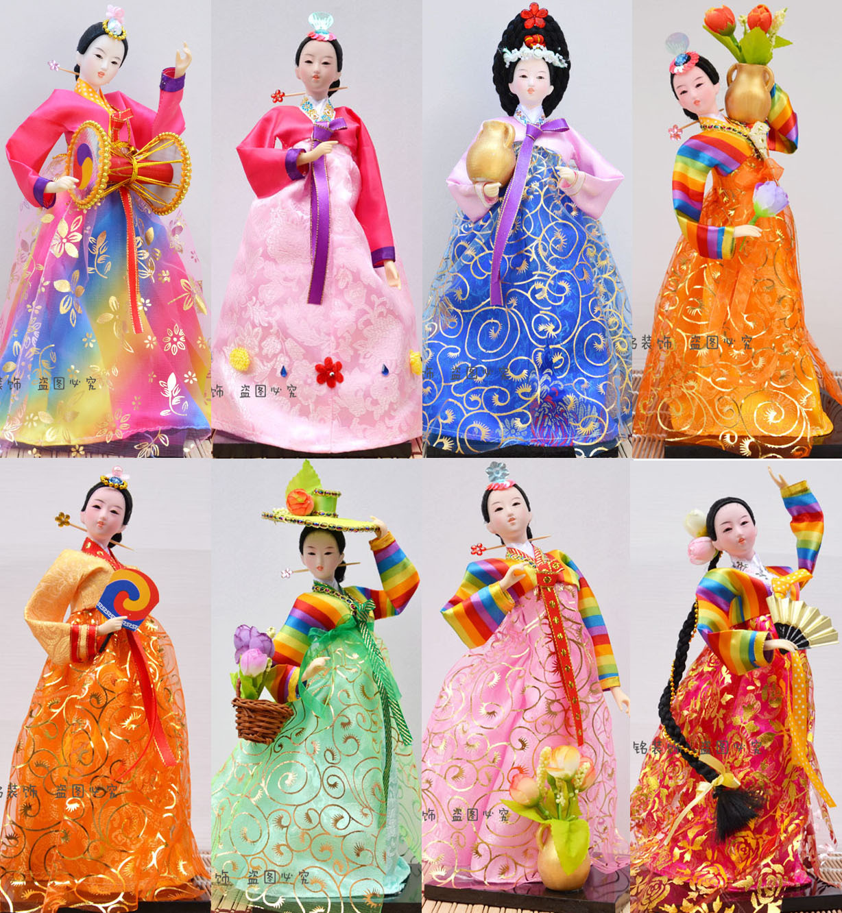 韩国特色民间工艺品人偶摆件朝鲜手工绢人摆饰家居装饰品淘宝货源