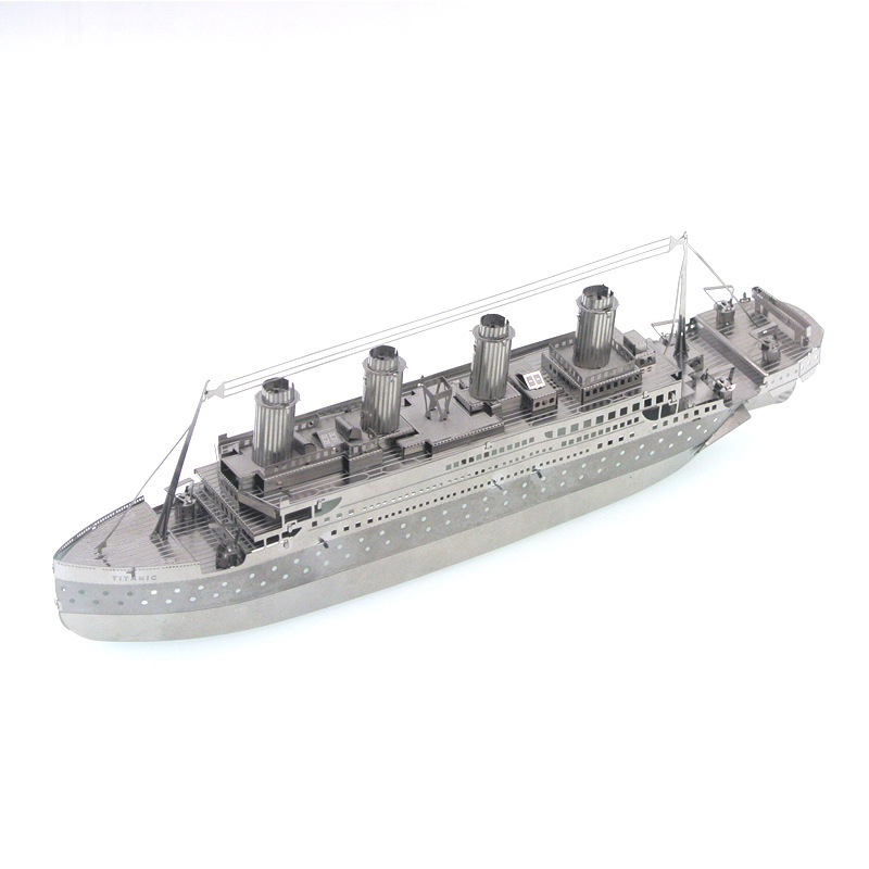 全金属不锈钢DIY拼装模型3D免胶立体拼图 泰坦尼克号 放大版