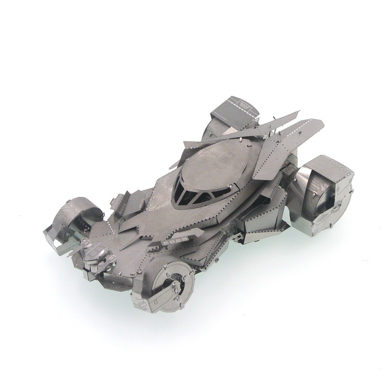 全金属DIY拼装模型3D免胶立体拼图 蝙蝠侠大战超人车 放大版