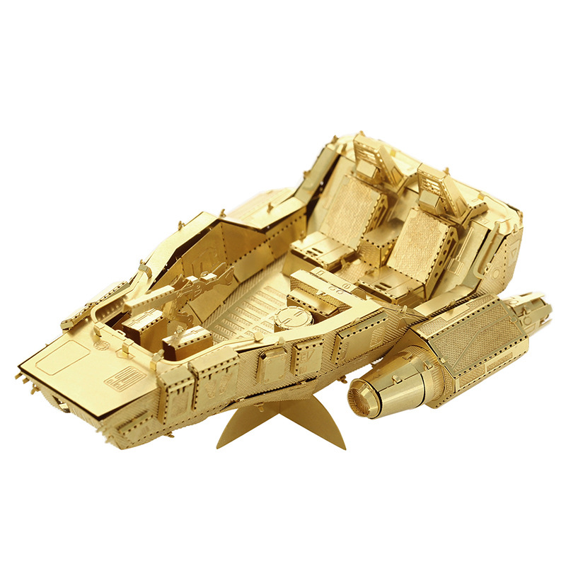 素纸袋 金属DIY拼装模型拼图 星球大战 元秩序雪地车 黄铜英文版
