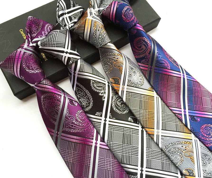 实力商家现货供应2015涤纶材质佩斯利花型男士西装领带