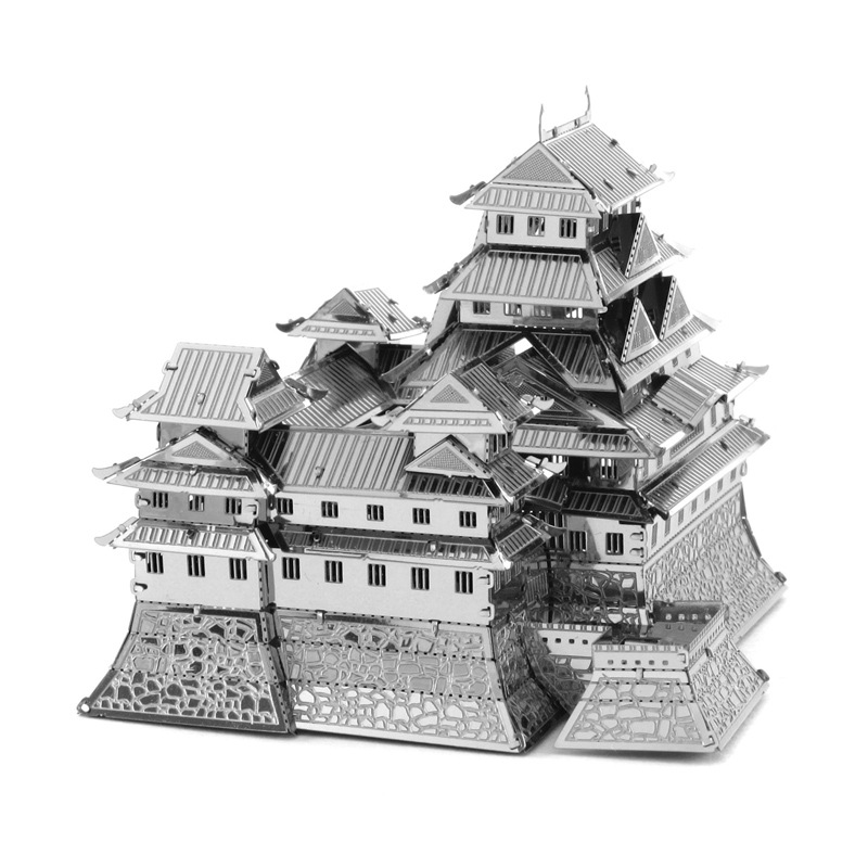 爱拼 全金属DIY拼装模型3D纳米立体拼图 日本姬路城