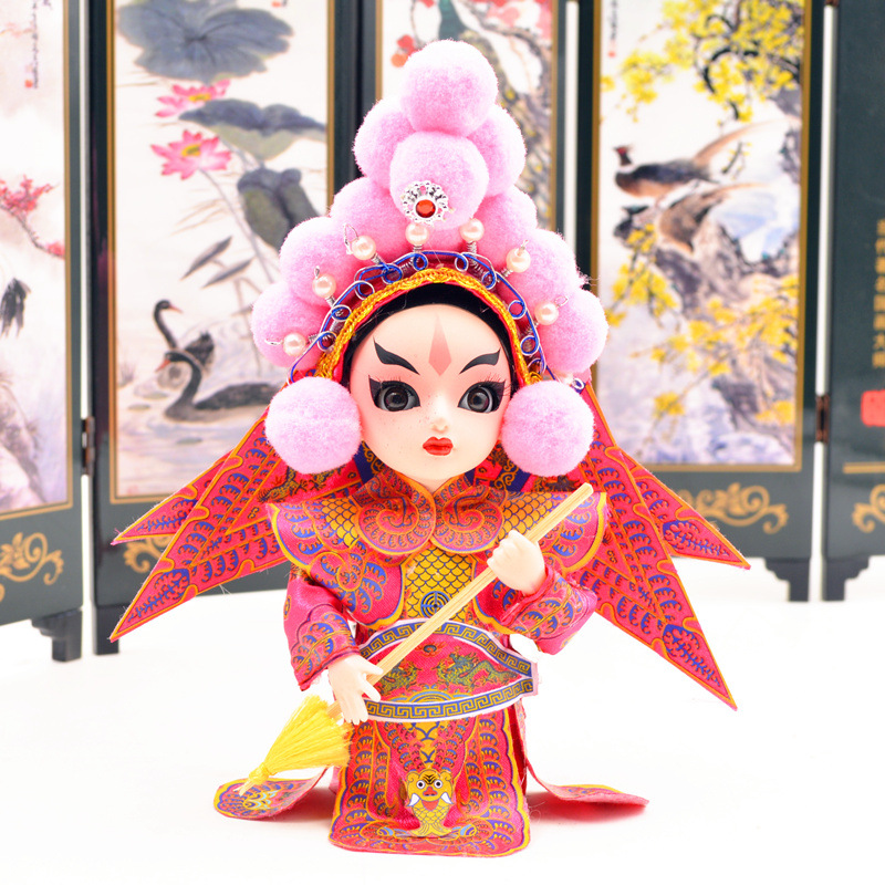 故宫吉祥物娟人民族娃娃人偶摆件 北京绢人出国礼品 送老外的礼物