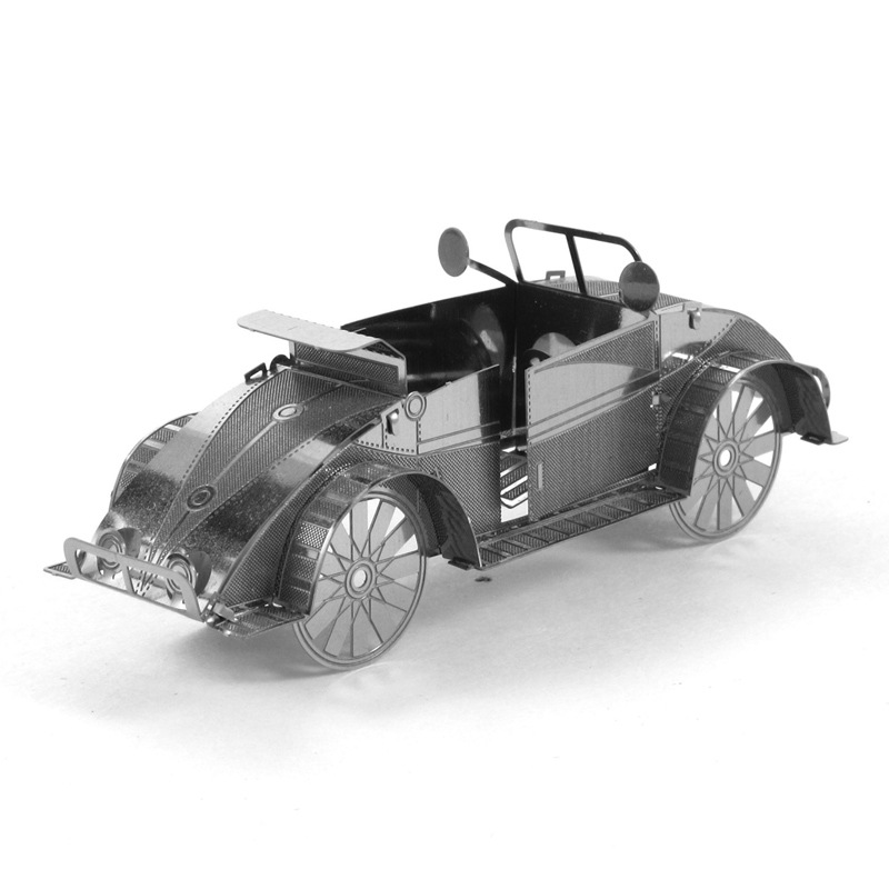 爱拼 全金属不锈钢DIY拼装模型3D纳米立体拼图 大众甲壳虫轿车