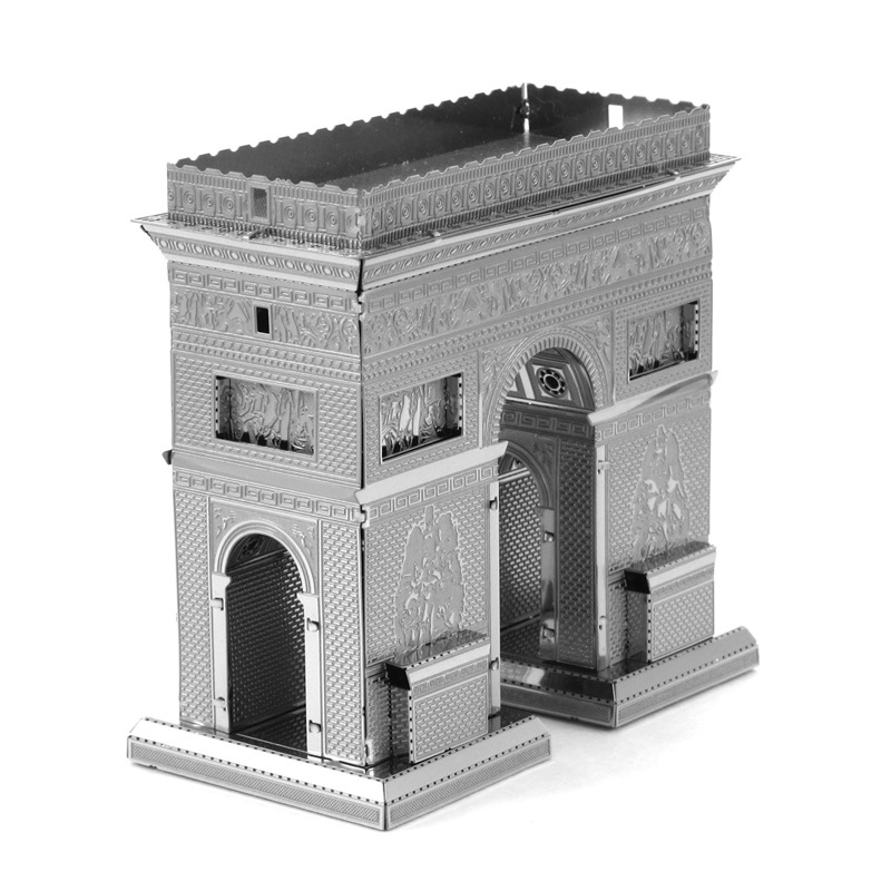 爱拼 全金属不锈钢DIY拼装模型3D纳米立体拼图 凯旋门