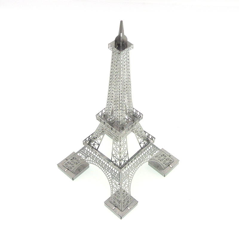 爱拼 全金属diy建筑拼装模型3D免胶立体拼图 巴黎铁塔 放大版