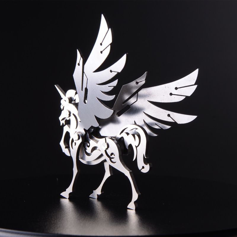 钢魔兽 不锈钢全金属拼装模型 可拆卸拼装 吉祥神兽 独角兽