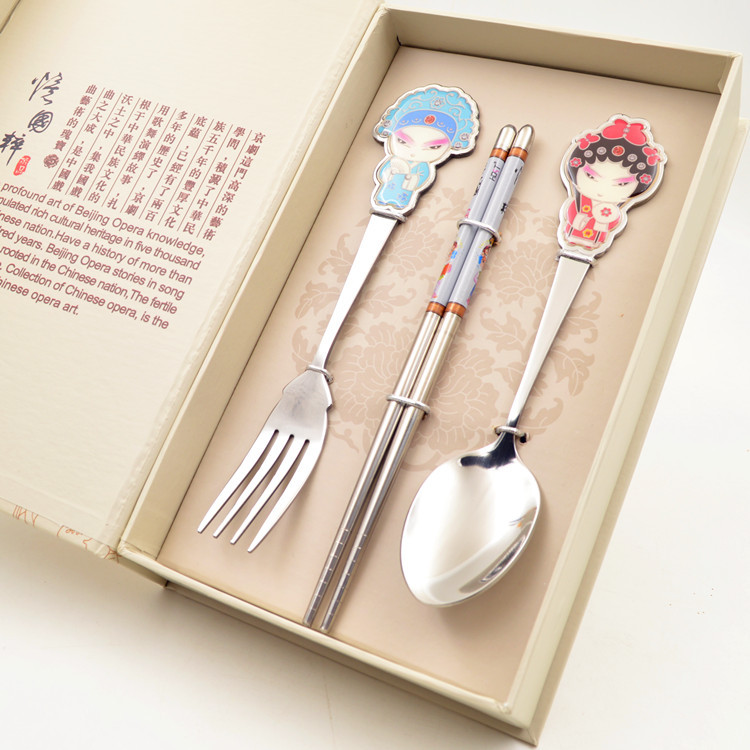 京剧脸谱餐具 民间工艺品 特色中国风小礼品礼物 出国外贸纪念品