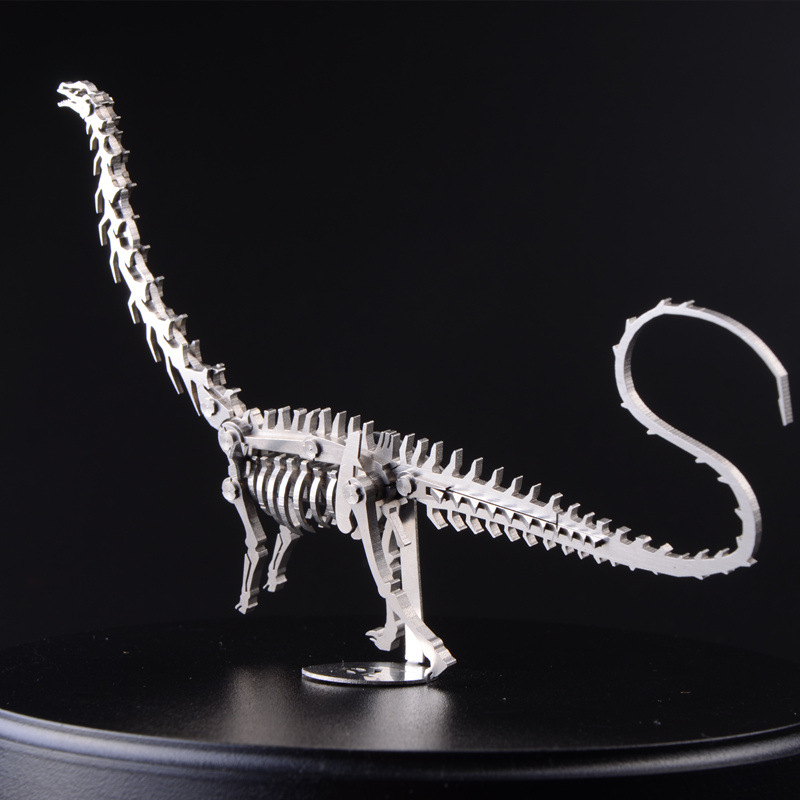 钢魔兽 不锈钢全金属模型 可拆卸拼装恐龙 侏罗纪公园恐龙 梁龙