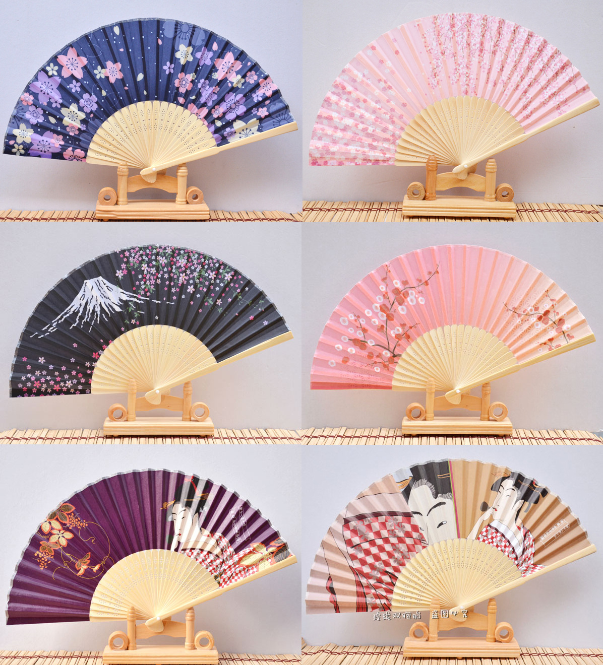 日本和服扇新款女式折扇日式和风扇绝美樱花绢布扇子和室装饰品