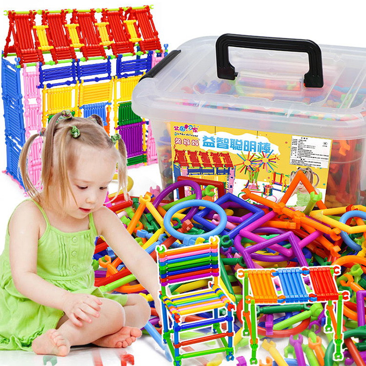 聪明魔术棒拼插大颗粒早教益智拼装幼儿园儿童玩具积木