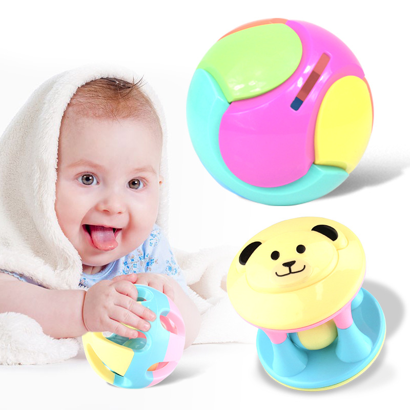 婴儿益智五彩感官球铃铛儿童手抓球6-12个月宝宝玩具 0-1-3岁