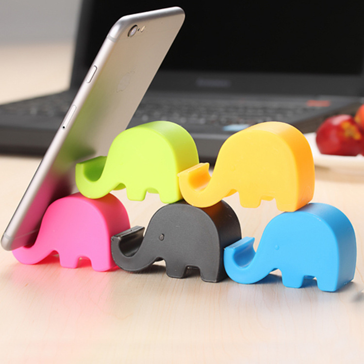 XY07可爱小清新糖果色大象创意苹果手机平板支撑座可爱手机支架【创意文具A仓满29包邮】