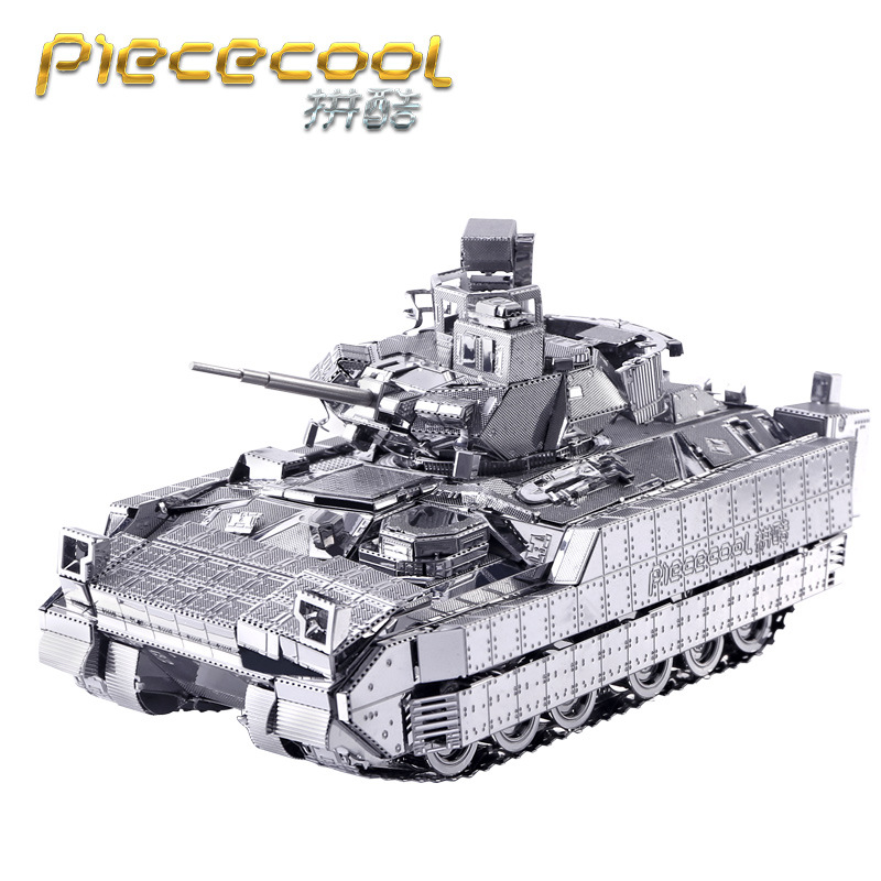 拼酷全金属diy拼装模型纳米3D拼图 M2A3步兵坦克
