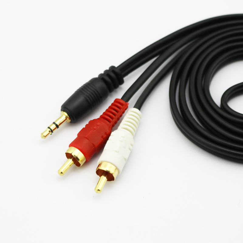 音频线厂家3.5MM音频线 3.5一分二音频线1.5米 RCA音频线 AV线
